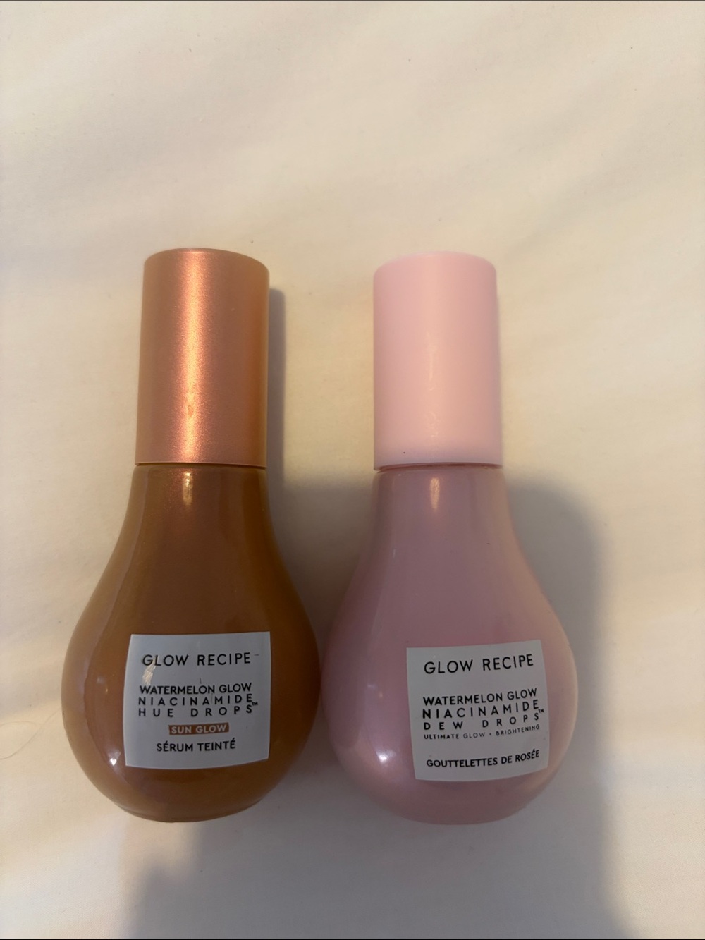Glow Recipe Hue Drops Duo — Pink & Brown Highlighter Serums